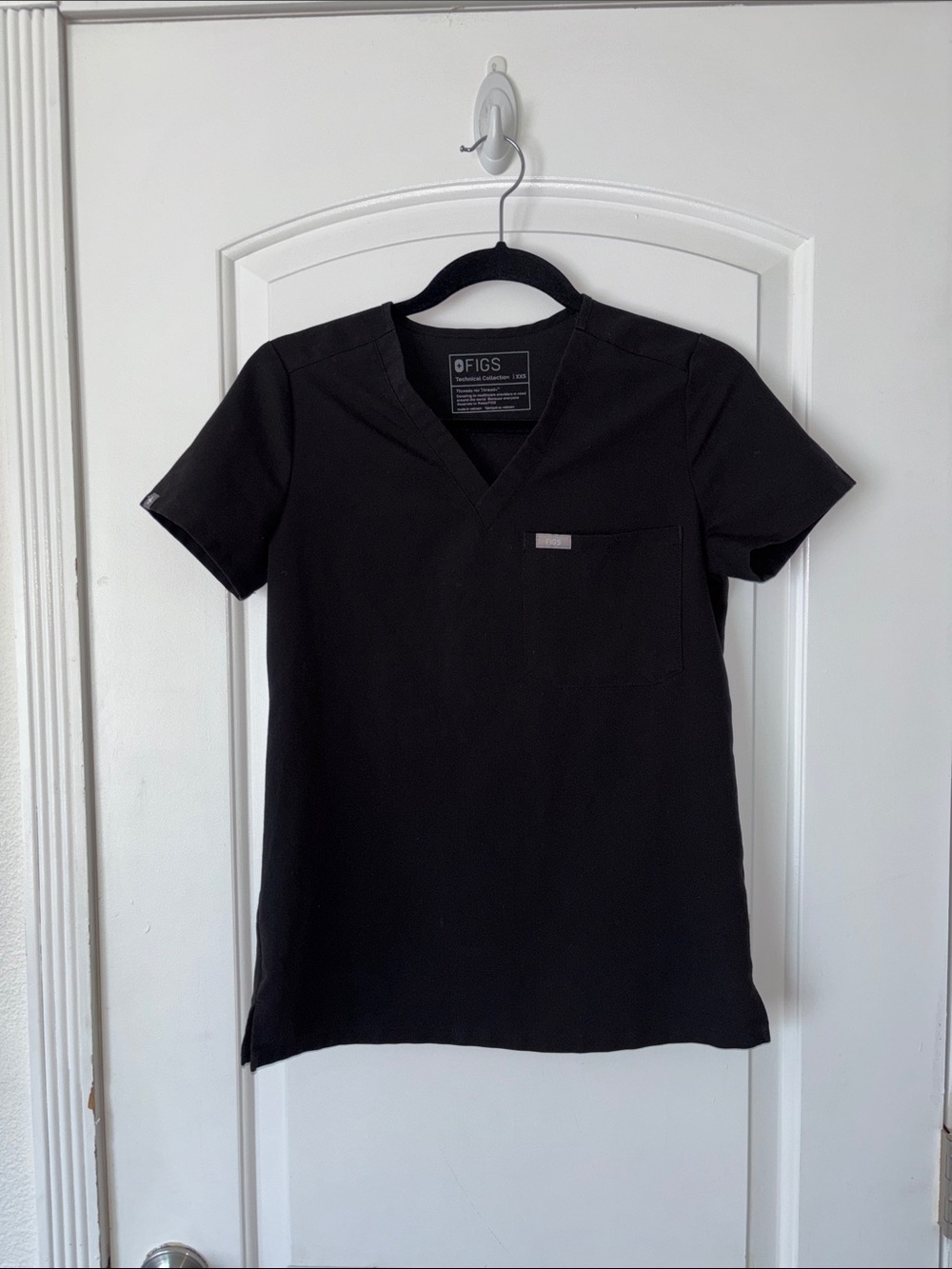 Figs Catarina one pocket scrub top XXS black